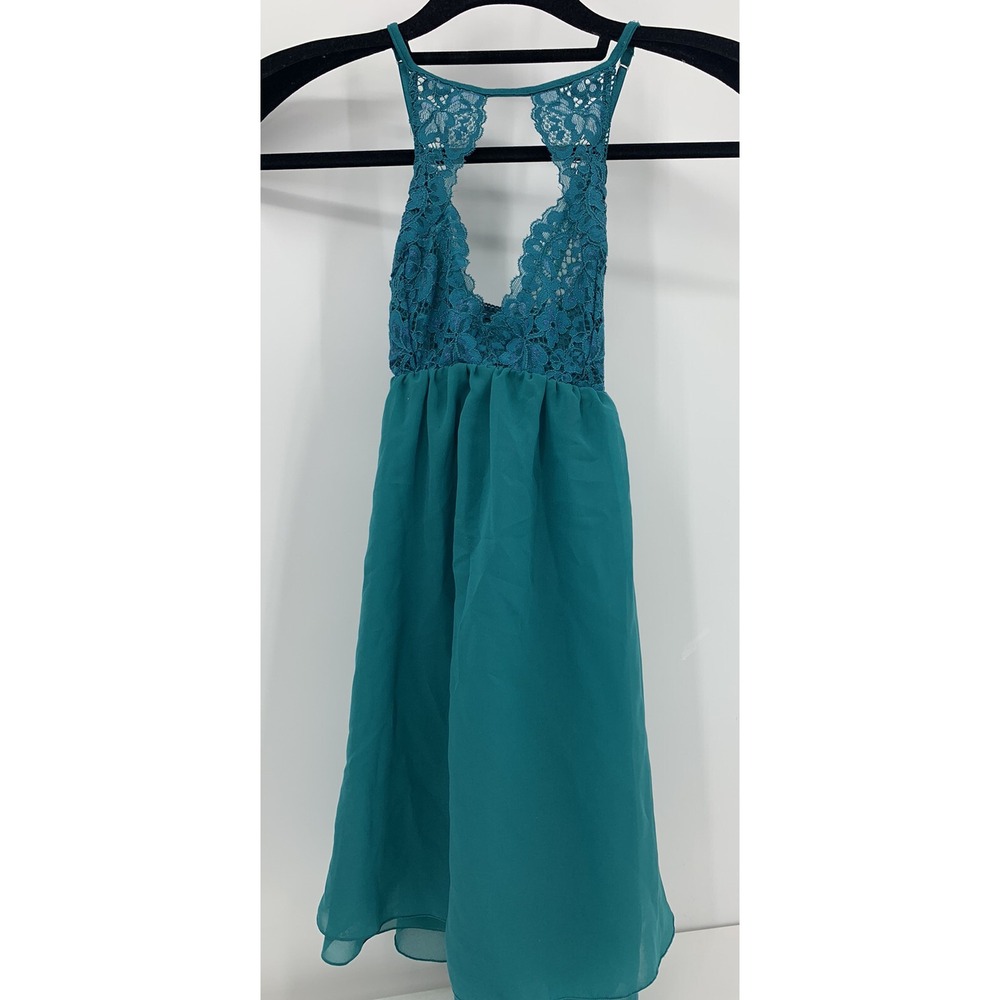 Soma Size XS Chiffon and Lace Cami Babydoll Top Lingerie Sheer Sleepwear